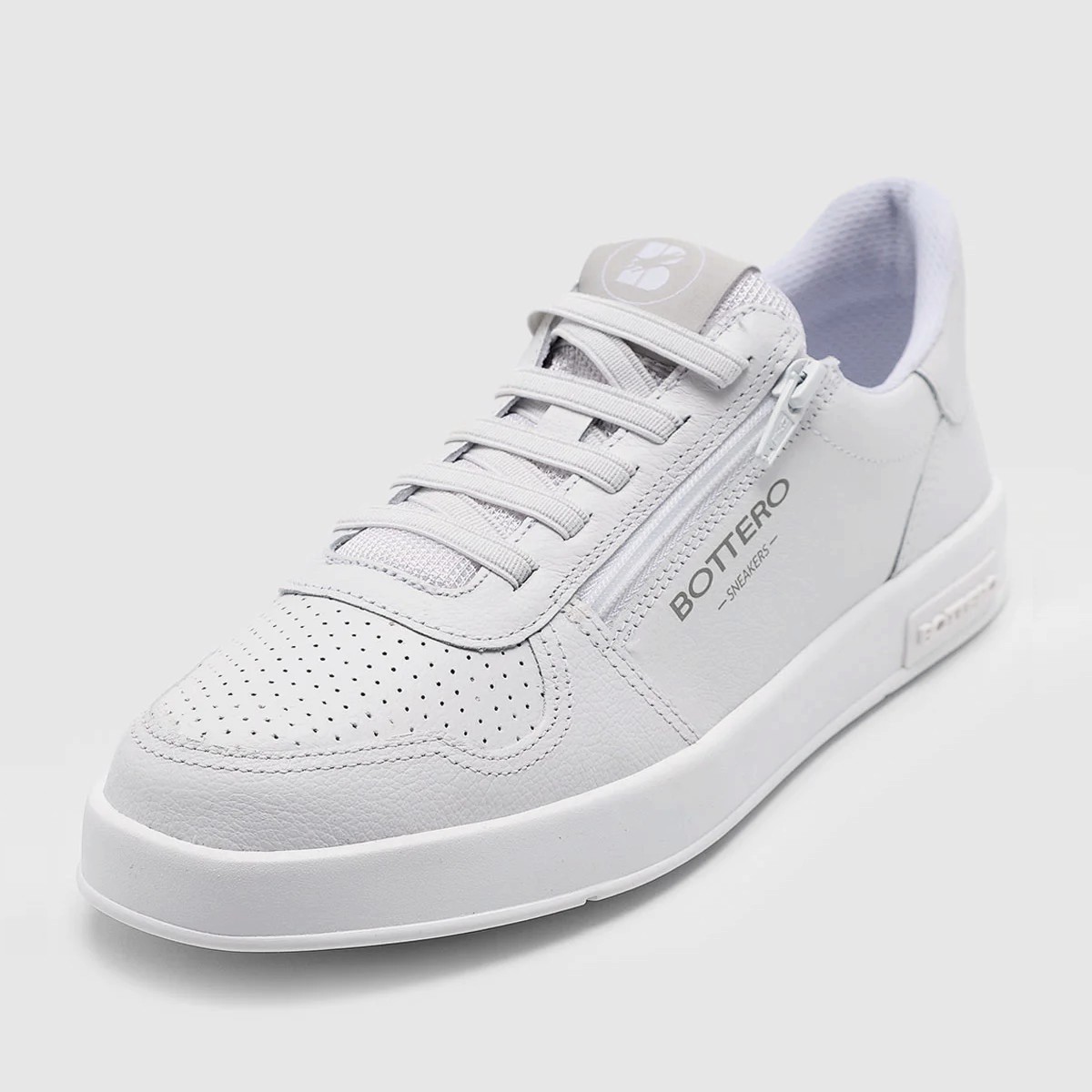 Bottero Tênis Feminino Couro Branco Casual Confortável Calce