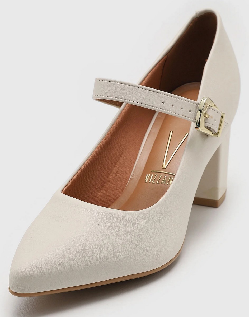 Vizzano Sapato Feminino Scarpin Fivela Conforto Classico